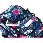 Zellia 40x25x20 rózsaszín virág mintás hátizsák