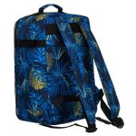 Token 40x25x20 kék virág mintás hátizsák