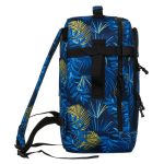 Token 40x25x20 kék virág mintás hátizsák