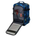 Token 40x25x20 kék virág mintás hátizsák