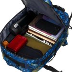 Token 40x25x20 kék virág mintás hátizsák