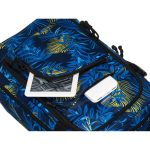 Token 40x25x20 kék virág mintás hátizsák