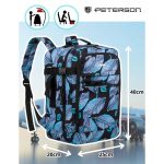 Token 40x25x20 lila levél mintás hátizsák