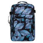 Token 40x25x20 lila levél mintás hátizsák