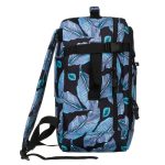 Token 40x25x20 lila levél mintás hátizsák