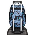 Token 40x25x20 lila levél mintás hátizsák