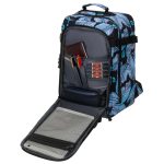 Token 40x25x20 lila levél mintás hátizsák