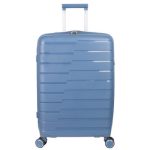 ViaGo kék M feladott 20kg bőrönd