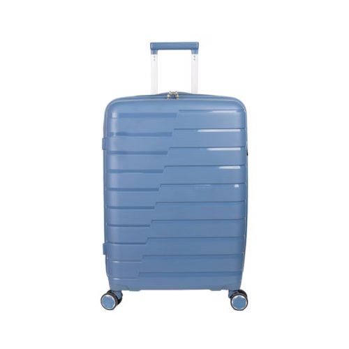 ViaGo M kék 20 kg-os törhetetlen feladott bőrönd