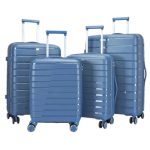 ViaGo kék bőrönd szett