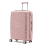 ViaGo rosegold L feladható 20-23kg bőrönd 2 ajándék vákuumzsákkal