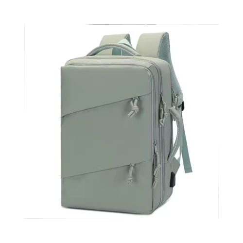 WINGS zöld 40x30x20 laptoptartós hátizsák WizzAir kézipoggyász USB csatlakozóval