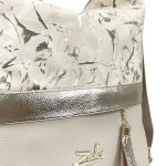 Zellia Női Válltáska/Hátizsáká Alakítható 24040 Beige-Arany - Gold Flower -
