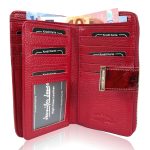 Jennifer Jones Női Bőr Pénztárca 5280-14 Piros Pillangó - Közepes Méret