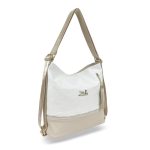 Zellia Női Válltáska/Hátizsáká Alakítható 24083 Beige - Holo Fehér -