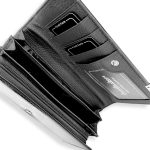 Jennifer Jones Női Bőr Pénztárca 5199-2 Fekete Lakk - Nagy Méret - Extra Kártyatartóval