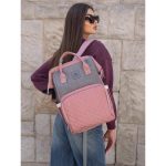 Peterson Női Kismama Hátizsák Ptn Mb3-6012 Szürke-Rózsaszín
