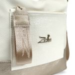 Zellia Női Válltáska/Hátizsáká Alakítható 19010 Beige-Arany - Shiny-Brw -