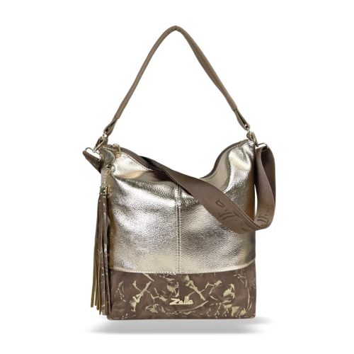 Zellia Női Válltáska Zlb213 Taupe-Arany - Leaf -