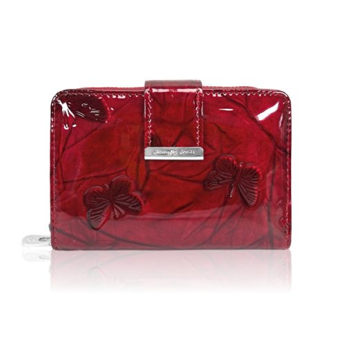 Jennifer Jones Női Bőr Pénztárca 5198-14 Piros -Pillangós