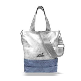   Zellia Női Válltáska/Kézitáska 21026 Ezüst-Kék - Jeans Blue