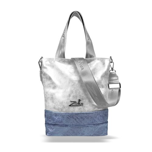 Zellia Női Válltáska/Kézitáska 21026 Ezüst-Kék - Jeans Blue