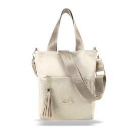   Zellia Női Válltáska/Kézitáska 17095 Beige-Arany - Strus -