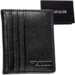 Cavaldi Bőr Kártyatartó Cw1015-Ndm-0865 Black - Fekete