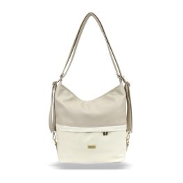   Zellia Női Válltáska/Hátizsáká Alakítható Zlb275 Beige - Shiny -