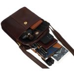 Peterson Férfi Bőr Oldaltáska Ptn 719E-Opu-6866 Sötét Barna