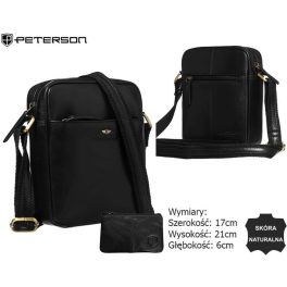 Peterson Férfi Bőr Oldaltáska Ptn 720-Tum-0536 Fekete