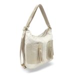 Zellia Női Válltáska/Hátizsáká Alakítható 24157 Beige Matt - Steppelt -
