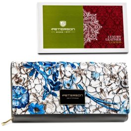   Peterson Női Bőr Pénztárca - Ptn Ph20-Lfl-6912 Blue - Kék