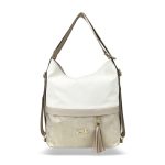 Zellia Női Válltáska/Hátizsáká Alakítható 24040 Beige-Arany - Monaco-Holo -