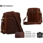 Peterson Férfi Bőr Oldaltáska Ptn 720-Tum-0529 Sötét Barna