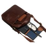 Peterson Férfi Bőr Oldaltáska Ptn 720-Tum-0529 Sötét Barna