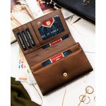 Peterson Női Pénztárca - Echo És Természetes Bőr Ptn Ps112-Hnl-2913 Brown