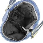 Zellia Női Válltáska/Hátizsáká Alakítható 19010 Jeans Blue - Kék-Ezüst