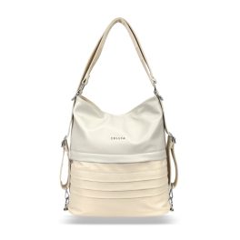   Zellia Női Válltáska/Hátizsáká Alakítható Hz-111 Beige-Arany - Y678 -