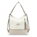 Zellia Női Válltáska/Hátizsáká Alakítható 24083 Beige-Arany - Pearl -