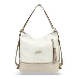   Zellia Női Válltáska/Hátizsáká Alakítható 24083 Beige-Arany - Pearl -