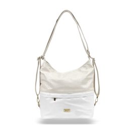  Zellia Női Válltáska/Hátizsáká Alakítható Zlb275 Beige-Fehér - Shiny -