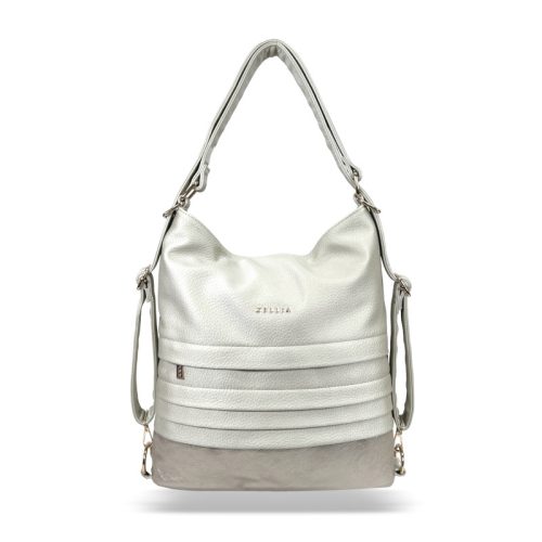 Zellia Női Válltáska/Hátizsáká Alakítható Hz-111 Pearl Beige - Gyöngyházas - K960