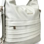 Zellia Női Válltáska/Hátizsáká Alakítható Hz-111 Pearl Beige - Gyöngyházas - K960