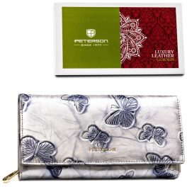 Peterson Női Bőr Pénztárca PTN 42106-BF-0476 Silver