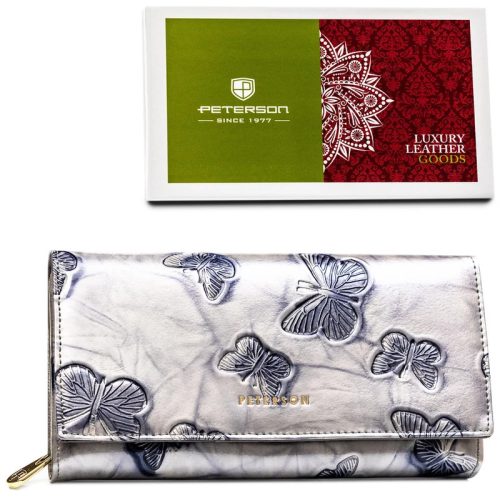 Peterson Női Bőr Pénztárca PTN 42106-BF-0476 Silver
