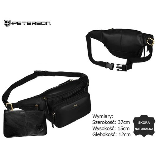 Peterson Férfi Bőr Övtáska Ptn Bp001E-Opu-6910 Fekete