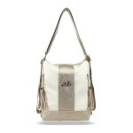 Zellia Női Válltáska/Hátizsáká Alakítható 22184 Beige-Arany - Pearl-Brw -