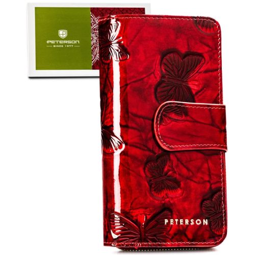 Peterson Női Bőr Pénztárca Ptn 76116-Bf-0483 Red
