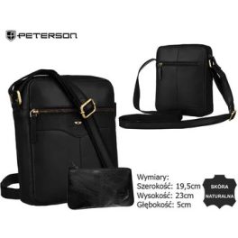 Peterson Férfi Bőr Oldaltáska Ptn 711E-Opu-6835 Fekete